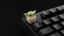 Cargar imagen en el visor de la galería, Baby Yoda on black keyboard
