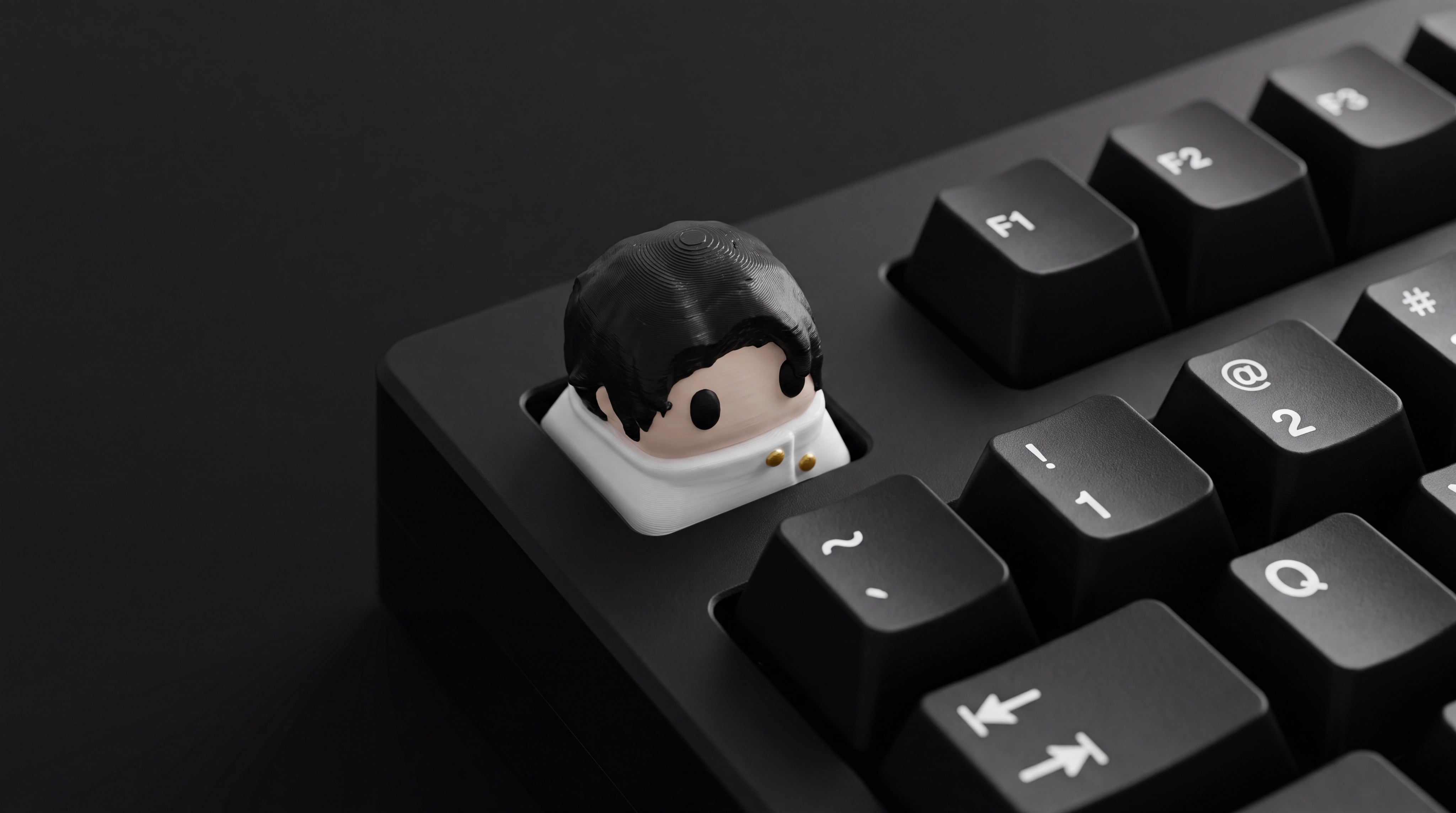 Yuta on black keyboard