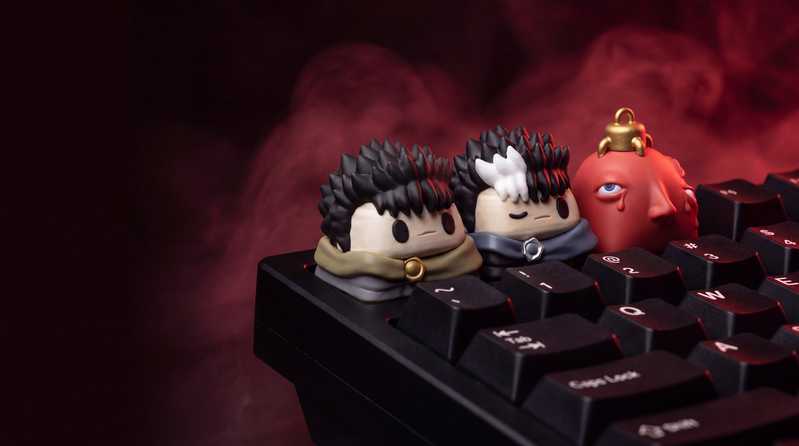 Drop 04 Berserk — 3 keycaps bajo la luna roja