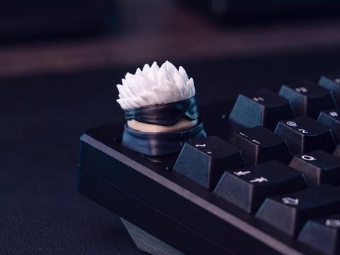 Gojo Satoru on black keyboard