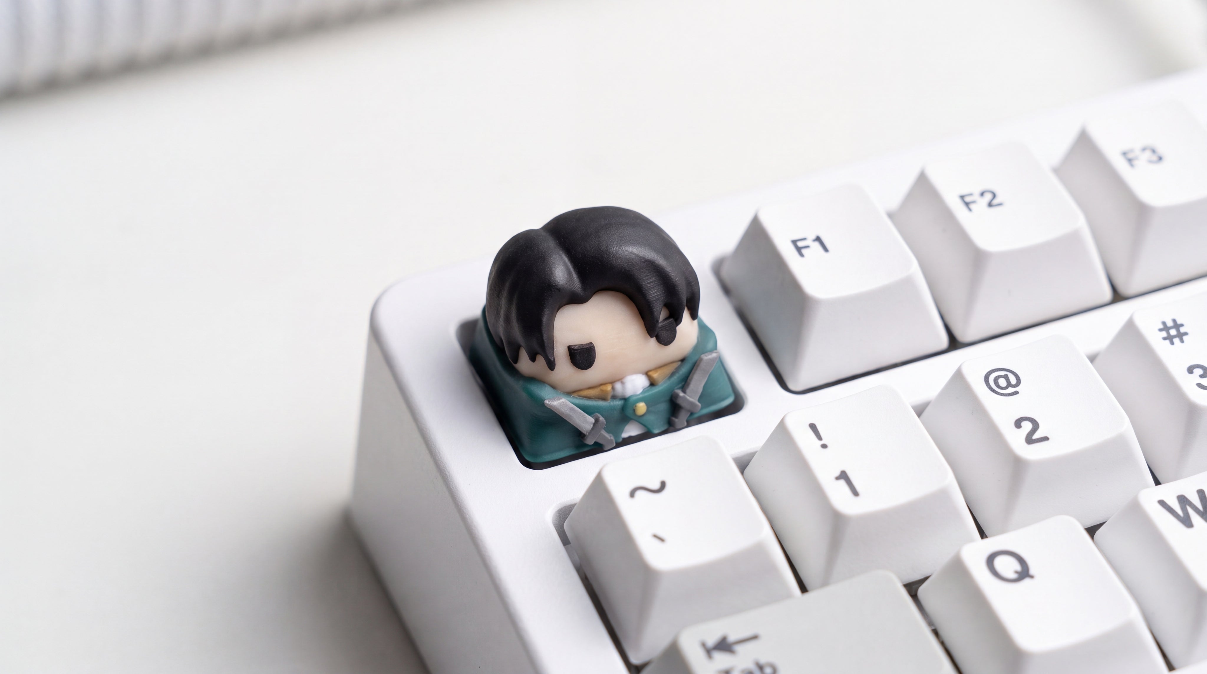 Levi Ackerman Normal on white keyboard
