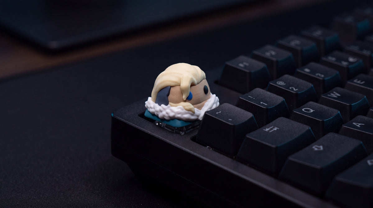 Sova en teclado negro