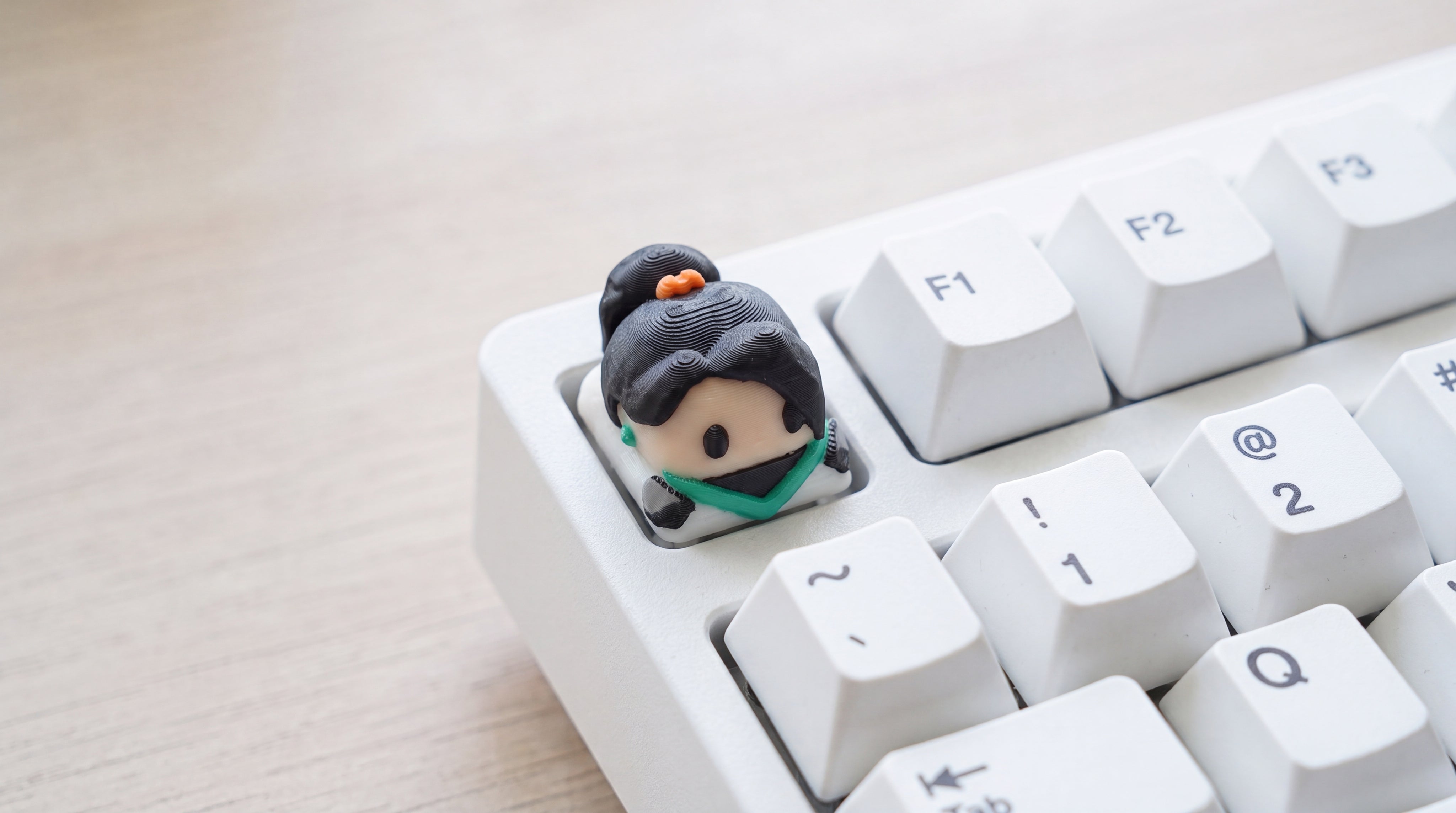 Sage on white keyboard